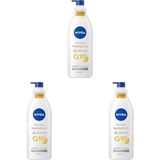 NIVEA Q10 Sıkılaştırıcı Vücut Losyonu 400 ml, 10 Günde Sıkı Cilt, 48 Saat Nemlendirme,C Vitamini,Kolajen,Normal Ciltler için Vücut Losyonu (3 paketi)