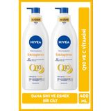 NIVEA Q10 Sıkılaştırıcı Vücut Losyonu 400ml, C Vitamini, Nemlendirici, Kolajen Tetikleyici Kompleks,X2Adet