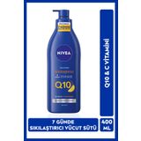 NIVEA Q10 Sıkılaştırıcı Vücut Sütü 400ml, C Vitamini,Kolajen,72 Saat Nemlendirici,Kuru Cilt Tipleri