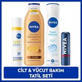 Nivea Q10 Spf50 Gündüz Yüz Krem 40ml, Bronzluk Losyon 250ml,Kırmızı Dudak Kremi Ve Deodorant