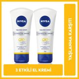 Nivea Q10 Yaşlanma Karşıtı El Kremi 75 ml x 2 Kırışıklık Karşıtı ve UV Koruma Özellikli