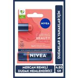 Nivea Renkli Nemlendirici Dudak Bakım Kremi Mercan 4.8GR,SPF30, Allık Etkisi, Dudak ve Yanaklar, E Vitamin