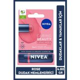 Nivea Renkli Nemlendirici Dudak Bakım Kremi Rose 4.8gr, SPF30, Allık Etkisi, Dudak ve Yanaklar, E Vitamini