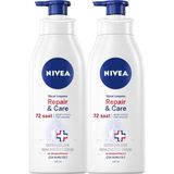 Nivea Repair&Care Vücut Losyonu 400 ml x2 Adet,Çok Kuru Ciltler,Gergin ve Kuru Ciltte 72 Saat - NIVEA Repair&Care Vücut Losyonu 400 ml x2 Adet,Çok Kuru Ciltler,Gergin ve Kuru Ciltte 72 Saat Rahatlama