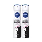 Nivea SET.NVE.103 Invisible Black & White 2x150 ml Clear Kadın Deodorant