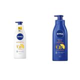 NIVEA Sıkılaştırıcı Vücut Losyonu Q10 + C Vitamini, 400 ml, 48 Saat Nemlendirme, 10 Günde Sıkılaşma, Normal Ciltler için + NIVEA Sıkılaştırıcı Vücut Sütü Q10 + C Vitamini, 10 Günde Sıkılaşma,400 ml X2