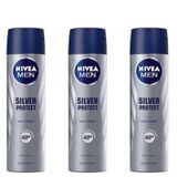 Nivea Silver Protect Erkek 3x150 ML Sprey Deodorant