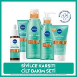 Nivea Sivilce Karşıtı Cilt Bakım Seti, Derma Skin Clear Serum, Yüz Temizleme Jeli, Tonik, Peeling, Gece Kremi, Niasinamid, Salisilik Asit BHA