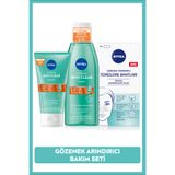 NIVEA Siyah Nokta ve Sivilce Karşıtı Yüz Bakım Seti,Peeling 150ml, Yüz Temizleme Jeli 150ml ve Burun Bandı