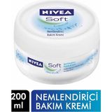 Nivea Soft 200 ml Nemlendirici Bakım Kremi Jojoba Yağı ve E Vitamini İçerir Normal Ciltler İçin 4005808890507