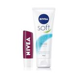 Nıvea Soft El Kremi 75ML, Dudak Bakım Nemlendirici Böğürtlen 4,8 gr - standart
