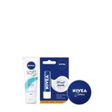 NIVEA Soft Krem 75ml + Dudak Kremi Original 4,8gr + Creme 75ml