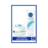 Nivea Soft Nemlendirici Bakım Kremi 100 ML + El Yüz Vücut E Vitamini Yumuşak Cilt Jojoba 75 ML
