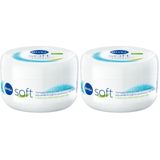 NIVEA Soft Nemlendirici Bakım Kremi 300 ml, 48 Saat Nemlendirme, Jojba Yağı,E Vitamini, Yüz,El,Vücut İçin,Paraben İçermez 2li paket