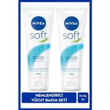 NIVEA Soft Nemlendirici Bakım Kremi 75 Ml, Jojoba Yağı,E Vitamini, El Yüz Vücut, Yumuşak Cilt Hissi,2 Adet