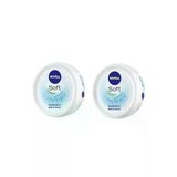 NIVEA Soft Nemlendirici El Yüz ve Vücut Bakım Kremi 100ml, Jojoba Yağı, E Vitamini, Pürüzsüz Cilt, X2 Adet