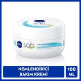 Nivea Soft Nemlendirici El Yüz ve Vücut Bakım Kremi 100ml, Jojoba Yağı, E Vitamini, Yumuşak Cilt Hissi, Yumuşak ve Bakımlı Cilt