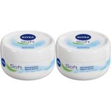 Nivea Soft Nemlendirici Vücut Bakım Kremi 200ml, El Yüz Vücut, E Vitamini, Jojoba Yağı, 2 Adet