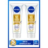 NIVEA SPF15 Super10 Serum Etkili Sıkılaştırıcı ve Aydınlatıcı Vücut Losyonu 170ml, Nemlendirici,C Vitamini