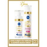 Nivea SPF50 Luminous630 Leke Karşıtı Gündüz Yüz Kremi 40ml Ve Aydınlatıcı Cilt Serumu 30ml, Hyaluronik Asit, Nemlendirici, Bakım Seti