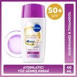 NIVEA SPF50 LUMINOUS630 Skin Glow Aydınlatıcı Yüz Güneş Kremi 40ML, Cilt Tonu Eşitleyici Nemlendirici, Niasinamid