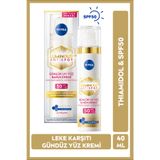 NIVEA SPF50 Luminous630 Thiamidol Etkili Leke Karşıtı Gündüz Yüz Kremi 40ml,Hyaluronik Asit,Güneş Koruyucu