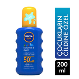 Nıvea Sun 200 ml Spf50+ Çocuklar İçin Renkli Nemlendiricili Güneş Spreyi