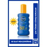 Nivea Sun 200 ml SPF50 Koruyucu Nemlendirici Güneş Spreyi