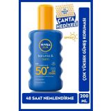 Nivea Sun 200 ml SPF50 Yüksek Güneş Koruyucu Vücut Spreyi