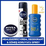 NIVEA Sun Güneş Koruyucu Erkek Kişisel Bakım Seti,SPF50+ 200 ml Güneş Kremi Deodorant Nemlendirici