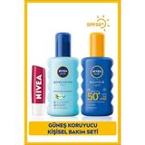 Nivea Sun Güneş Kremi, Güneş Sonrası Ve Dudak Bakım Kremi, Güneş Koruyucu Kişisel Bakım Seti, 200 ml