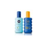 Nivea Sun Güneş Sonrası Nem Spreyi 200 Ml ve NIVEA Sun SPF 50+ Koruma & Nem Güneş Spreyi, Suya Dayanıklı Nemlendirici Güneş Kremi (200 ml)