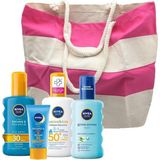Nivea Sun Güneş Spreyi, Çocuk Güneş Spreyi, Koruma Ve Bronzluk Güneş Kremi Ve Güneş Sonrası Nemlendirici, Fa Plaj Çantası Li