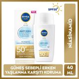 Nivea Sun Hafif Dokulu Güneş Koruyucu Yüz Kremi, SPF50, Yüksek Güneş Koruyucu, Erken Yaşlanma Karşıtı 40 ml