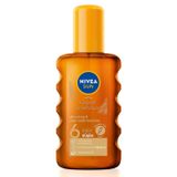 NIVEA SUN Karoten Özlü Yoğun Bronzlaştırıcı Güneş Yağ Sprey 200ml, E Vitamini,Doğal ve Altın Rengi Bronzluk