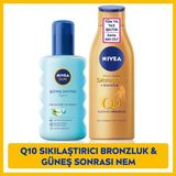 Nivea SUN Nemlendirici Güneş Sonrası Spreyi 200ml, Q10 Sıkılaştırıcı ve Bronzlaştırıcı Vücut Losyonu 200ml
