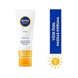 Nıvea Sun SPF 50 Hassas Yatıştıran Nemlendirici Güneş Yüz Kremi 50 Ml Yağsız Cilt Hissi ile Koruma