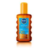 NIVEA SUN SPF20 Güneş Koruyucu ve Bronzlaştırıcı Vücut Sprey 200ml,Suya Dayanıklı, Doğal Bronzluk, UVA UVB