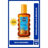 Nivea Sun SPF20 Koruma Bronzluk Güneş Yağı 200 ml Sprey Koruyucu ve Doğal Bronzlaştırıcı