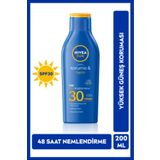 Nivea Sun SPF30 Koruma Nemlendirici 200 ml Suya Dayanıklı UVA UVB Güneş Koruyucu Vücut Losyonu