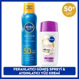 Nivea Sun SPF50 Güneş Koruyucu Ferahlatıcı Sprey 200ML ve LUMINOUS630 Skin Glow Aydınlatıcı Yüz Kremi