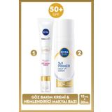 NIVEA SUN SPF50 Güneş Koruyucu Nemlendirici Makyaj Bazı 30ml ve Luminous630 Koyu Halka Karşıtı Göz Kremi