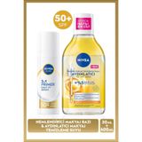 NIVEA SUN SPF50 Güneş Koruyucu Primer Nemlendirici Makyaj Bazı 30ml ve Micellar Makyaj Temizleme Suyu400ml