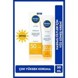 Nivea Sun Spf50 Hassas Yatıştıran Ne mlendirici Yüz Güneş Kremi 50 ml, Çok Yüksek Güneş Koruyucu