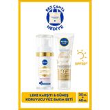 NIVEA SUN SPF50+ Luminous630 Yüz Kremi 40ml Ve Thiamidol Etkili Leke Karşıtı Serum 30ml, Çanta Hediyeli
