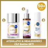Nivea Sun Spf50 Primer Nemlendirici Makyaj Bazı 30ml, Luminous Skin Glow Cilt Serum 30ml Ve Tonik 100ml