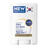 NIVEA SUN SPF50+ Yüksek Güneş Korumalı Kore Stick Yüz Güneş Kremi 15 gr,Hassas Yüz Bölgeleri,Kokusuz Formül,Makyaj Altına Uygulanabilir,Cep Boy
