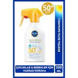 Nivea Sun SPF50+ÇOCUK,BEBEK Için Çok Yüksek Korumalı Güneş Spreyi 250 Ml,hassas Cilde Özel,parfüm Içermez
