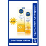 Nivea Sun Yaşlanma ve Leke Karşıtı Q10 SPF50 50 ml Yüz Güneş Kremi