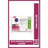 NIVEA Suya Dayanıklı Makyaj Temizleme Medilleri, Kuru ve Gergin Cilt, Besleyici, Alkolsüz, 25 Adet